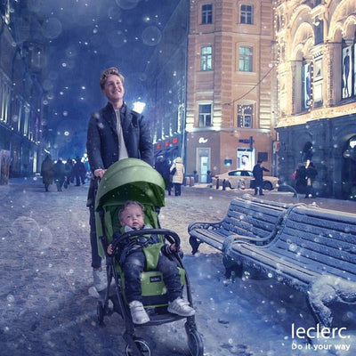 Bambinista-LECLERC-Travel-Leclerc Magicfold™ Plus + Bassinet - Green