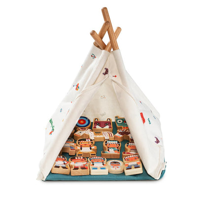Bambinista-Lilliputiens-Toys-Lilliputiens Wigwam And Indians