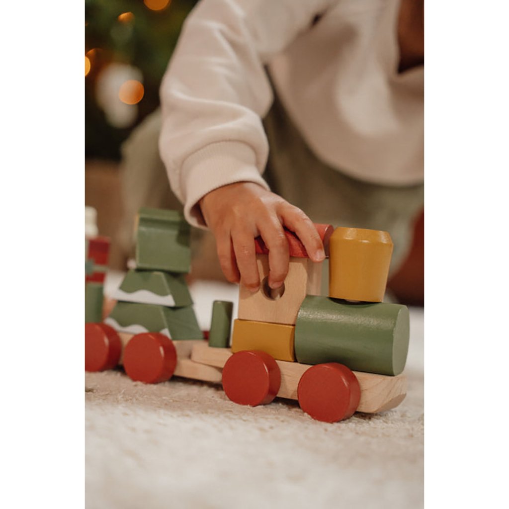 Bambinista-LITTLE DUTCH-Toys-LITTLE DUTCH Christmas Blocks Train FSC