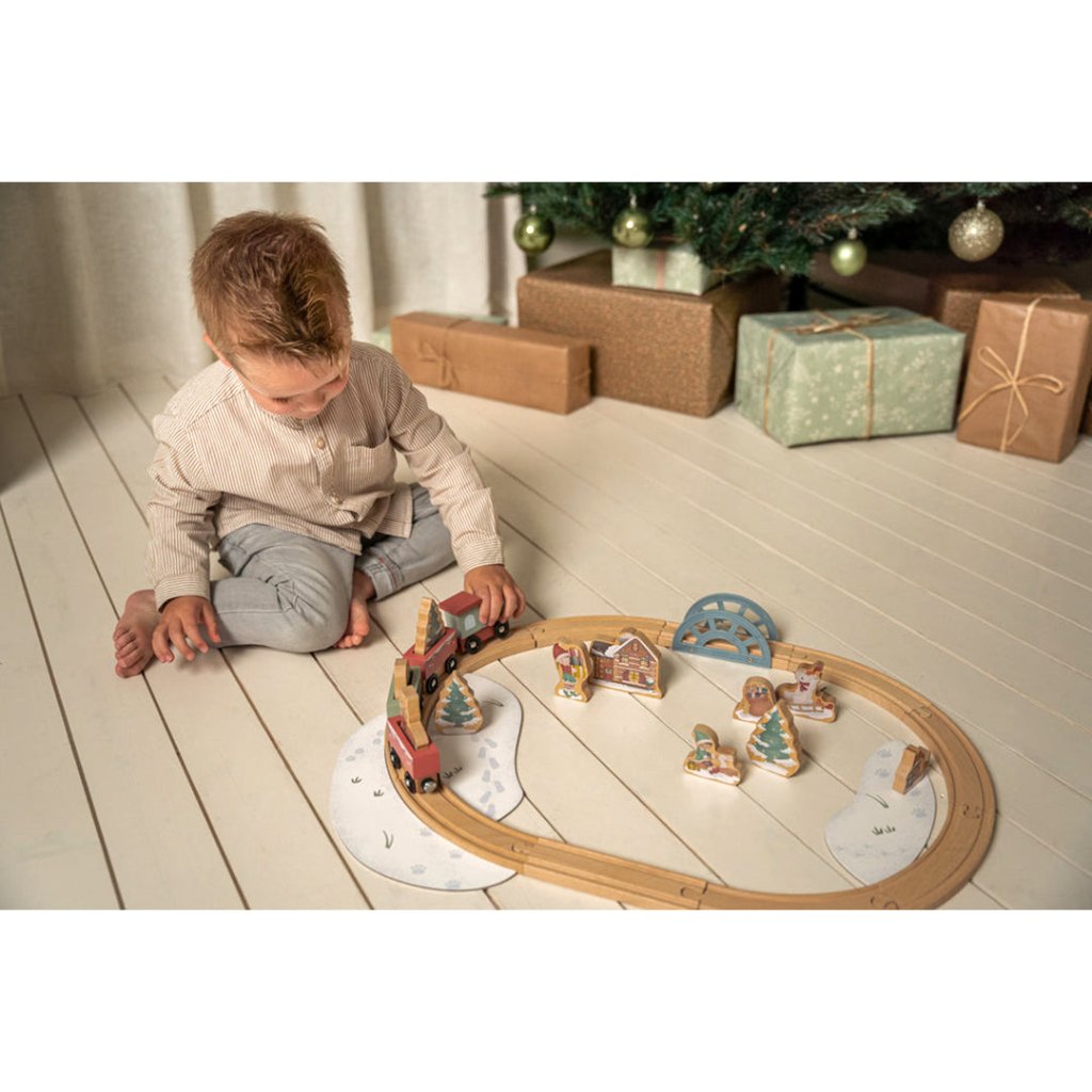 Bambinista-LITTLE DUTCH-Toys-LITTLE DUTCH Christmas Wooden Train Track FSC