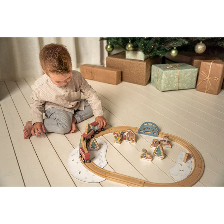 LITTLE DUTCH Christmas Wooden Train Track FSC Bambinista