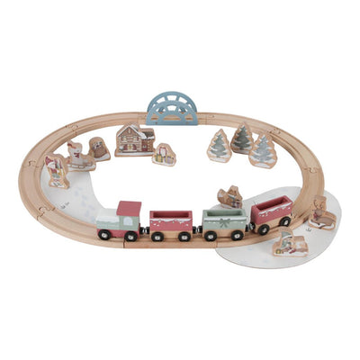 Bambinista-LITTLE DUTCH-Toys-LITTLE DUTCH Christmas Wooden Train Track FSC