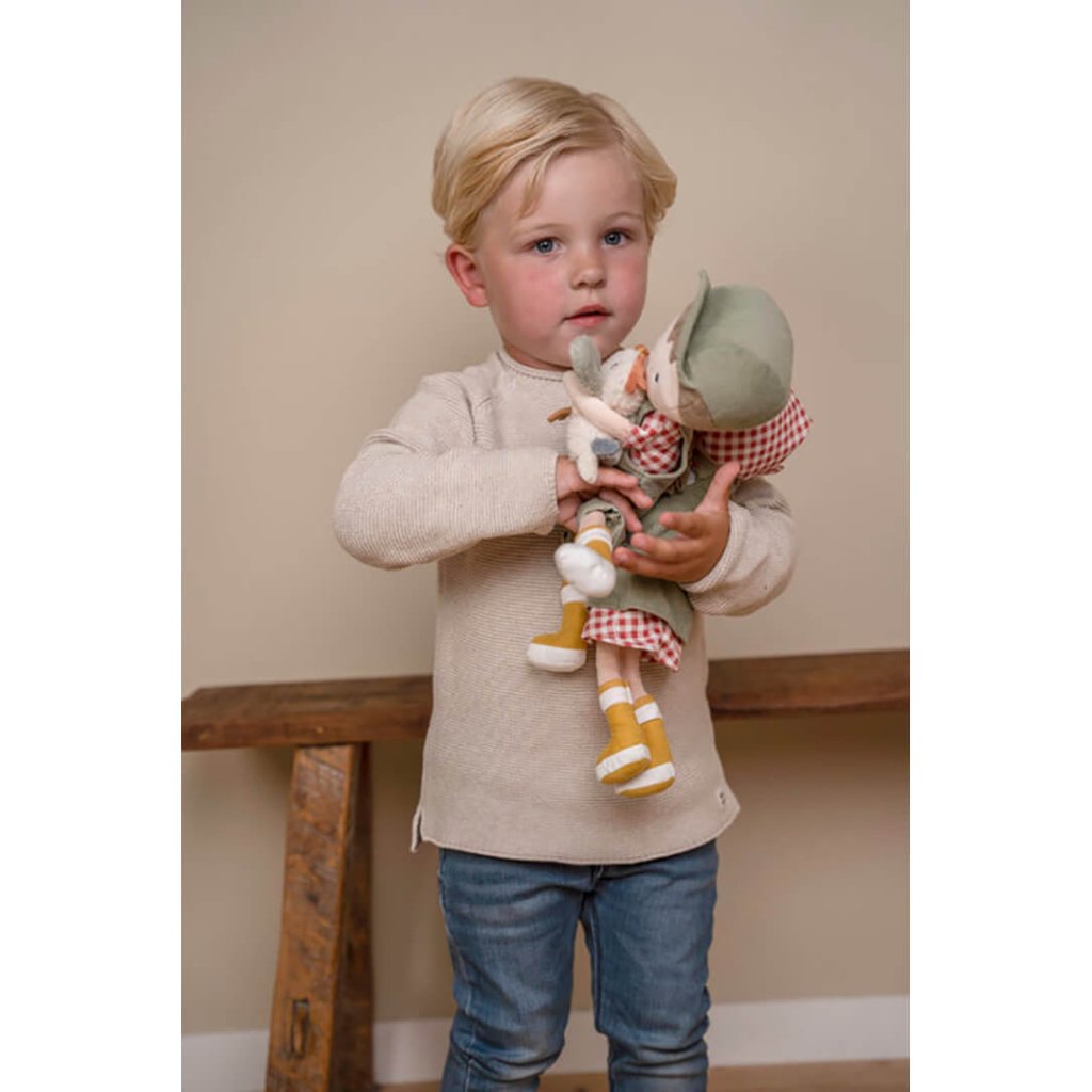 Bambinista-LITTLE DUTCH-Toys-LITTLE DUTCH Cuddle Doll 35cm - Farmer Rosa With Sheep