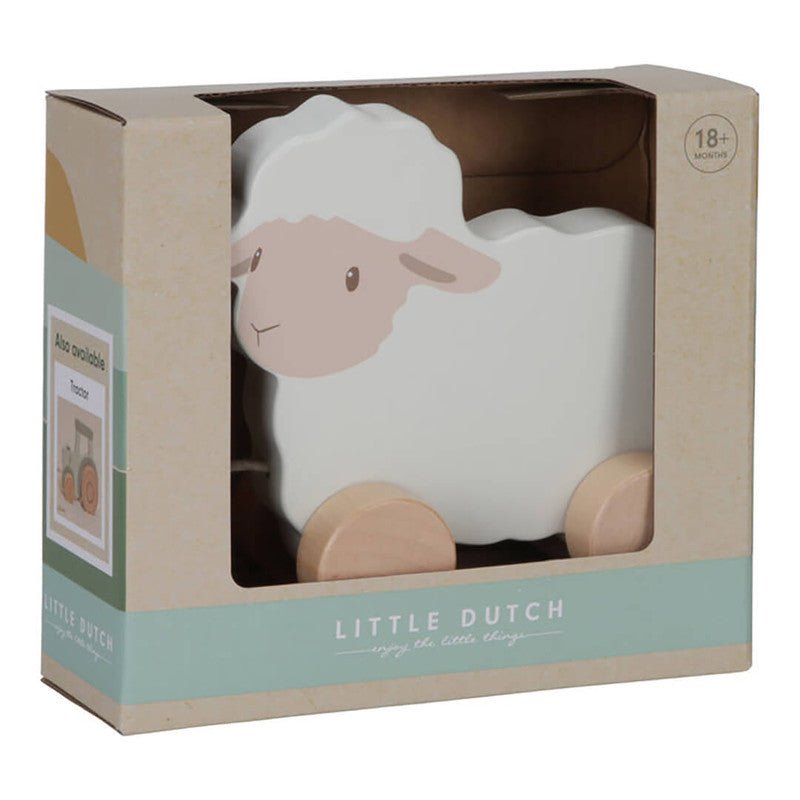 Bambinista-LITTLE DUTCH-Toys-LITTLE DUTCH Pull Along Sheep Little Farm FSC