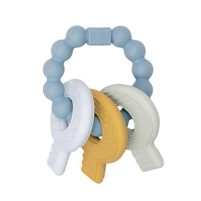 Bambinista-Little Dutch-Toys-Little Dutch Silicone Teething Toy Keychain Blue