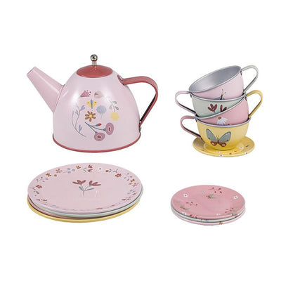 Bambinista-Little Dutch-Toys-Little Dutch Tin Tea Set Flowers & Butterflies