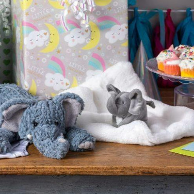 Bambinista-MARY MEYER-Toys-Mary Meyer Afrique Elephant Huggy Blanket 12x12"