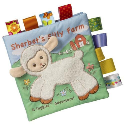 Bambinista-MARY MEYER-Toys-Taggies Sherbet Lamb Soft Book – 6×6″
