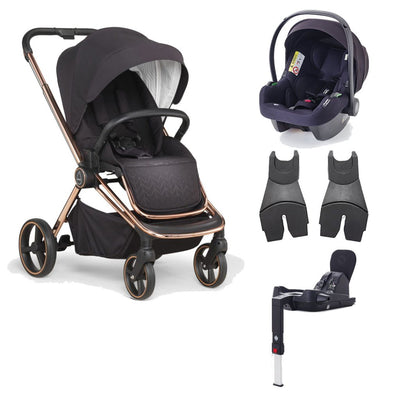 Bambinista-MEE-GO-Travel-MEE-GO Pure 2in1 Stroller with Cosmo i-Size Car Seat & Isofix Base - Dusty Rose
