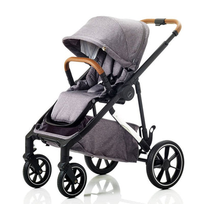 Bambinista-MEE-GO-Travel-MEE-GO Uno Plus 2in1 Stroller with Cosmo i-Size Car Seat - Grey/Chrome