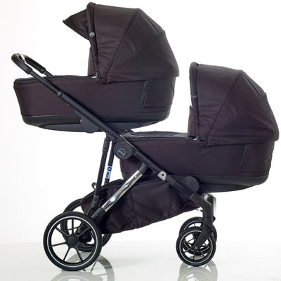 Bambinista-MEE-GO-Travel-MEE-GO Uno Plus Twin Stroller - Black/Chrome
