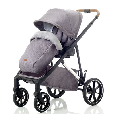 Bambinista-MEE-GO-Travel-MEE-GO Uno Plus Twin Stroller with 2 Cosmo i-Size Car Seats Stroller - Grey/Chrome