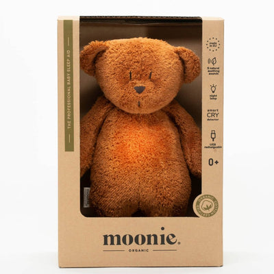 Bambinista-MOONIE-Decor-MOONIE Organic Humming Bear Nightlight - Caramel Natur