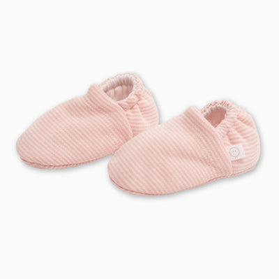 Bambinista-MORI-Accessories-MORI Baby Booties - Blush Stripe