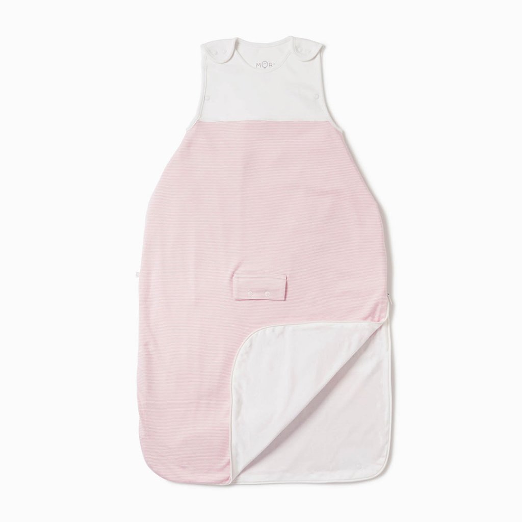 Bambinista-MORI-Pyjamas-MORI Clever Sleeping Bag 1.5 TOG - Blush Stripe