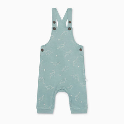 Bambinista-MORI-Bottoms-MORI Dino Print Dungarees - Mint