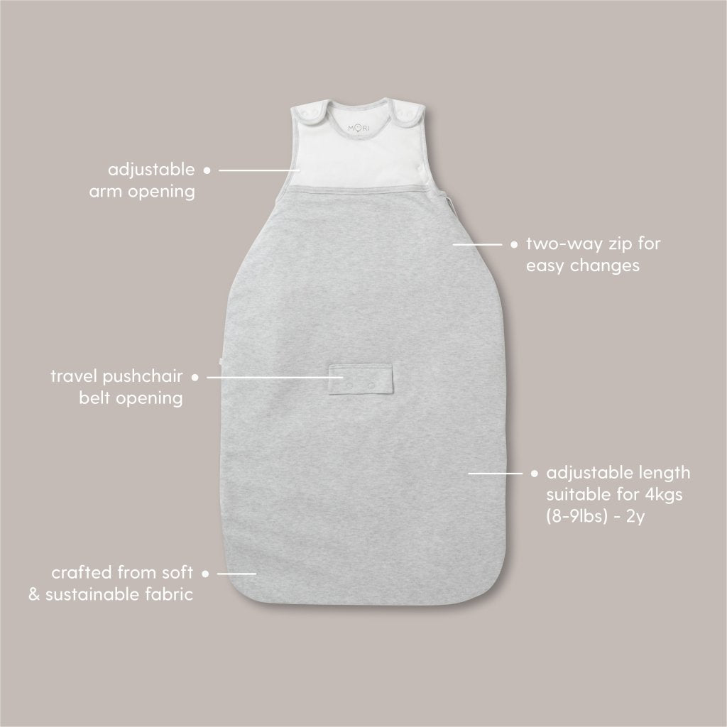 Bambinista-MORI-Sleeping Bags-MORI Multi TOG Clever Sleeping Bag - Grey