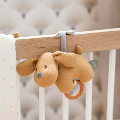 Bambinista-NATTOU-Toys-NATTOU Charlie - Mini Musical Dog Jacquard Caramel