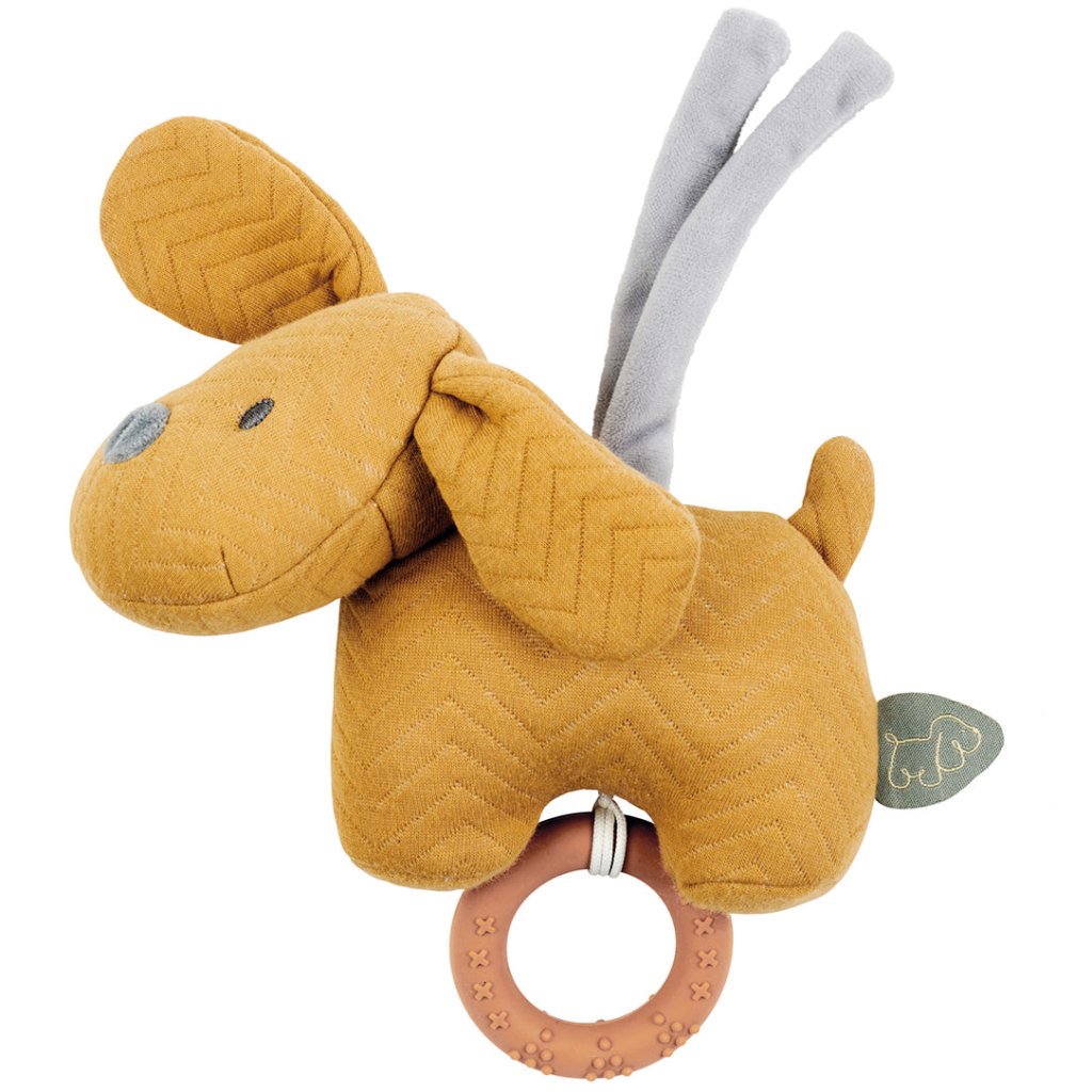 Bambinista-NATTOU-Toys-NATTOU Charlie - Rattle Flannel Caramel