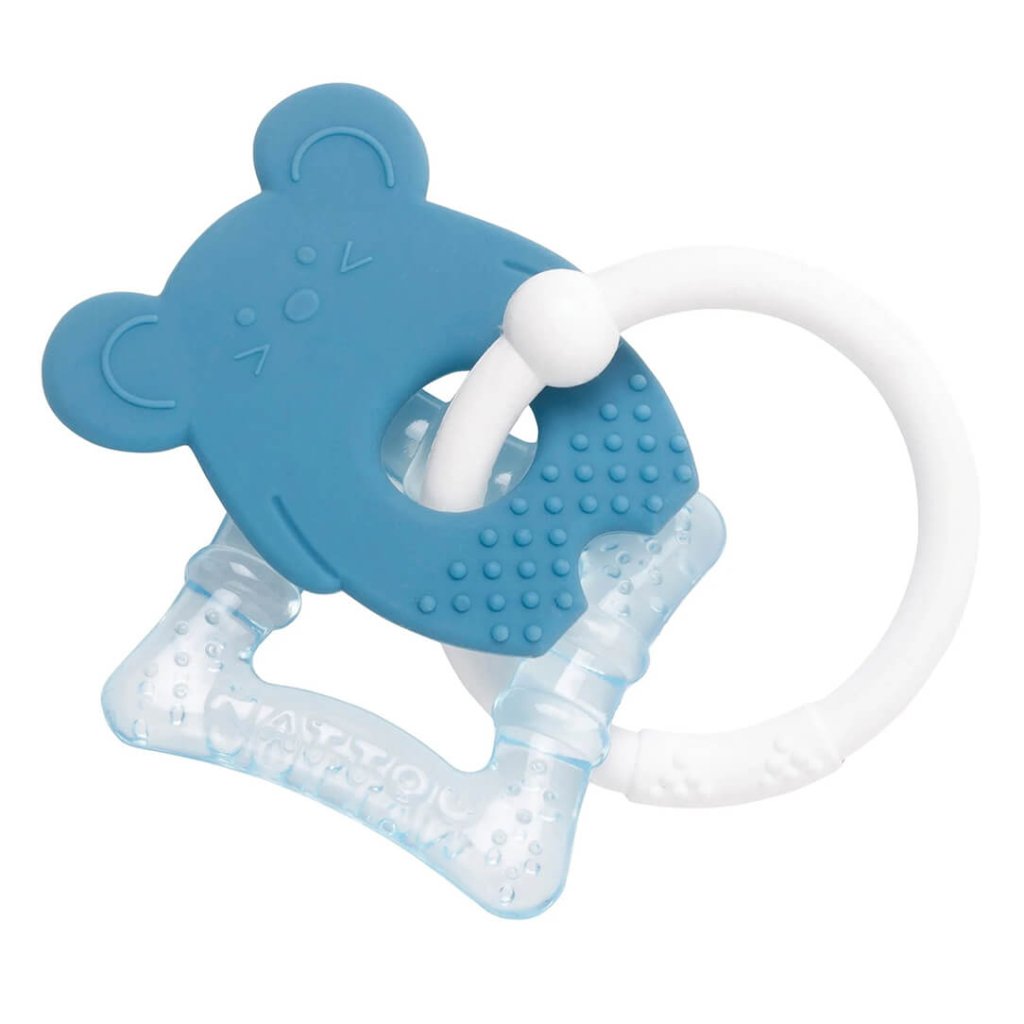 Bambinista-NATTOU-Toys-NATTOU Silicone - Cooling Teether Blue