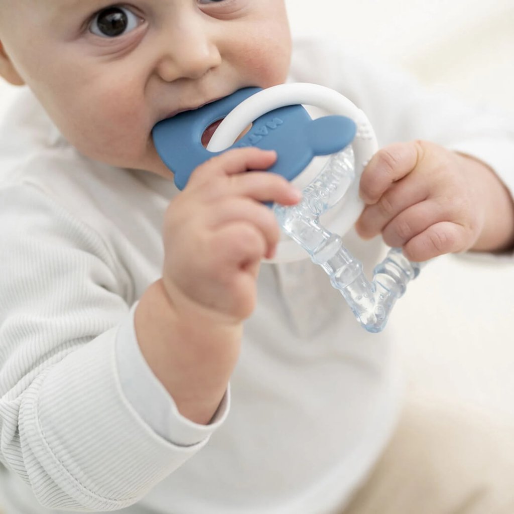 Bambinista-NATTOU-Toys-NATTOU Silicone - Cooling Teether Blue