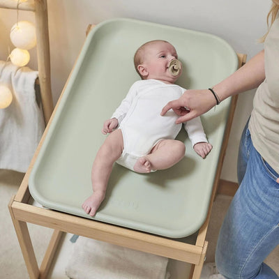 Bambinista-NATTOU-Toys-NATTOU Silicone - Foam Changing Pad - Green 70 x 50