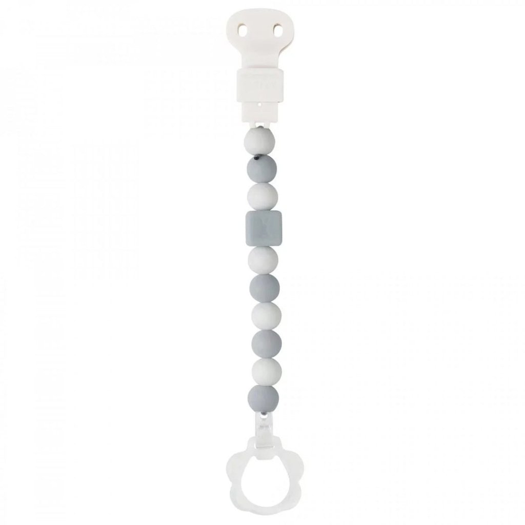 Bambinista-NATTOU-Toys-NATTOU Silicone - Pacifinder Clip Grey and White