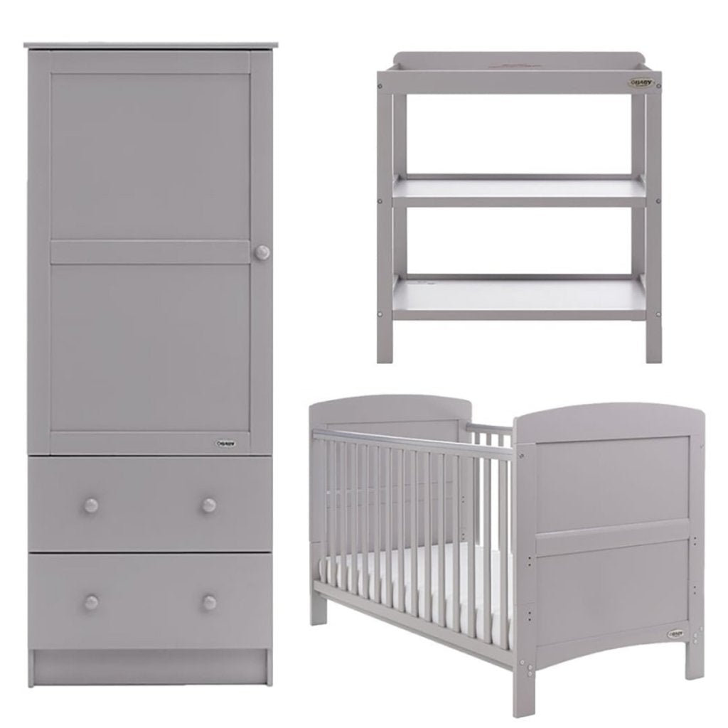 Bambinista-OBABY-Home-OBABY Grace 3 Piece Room Set - Warm Grey