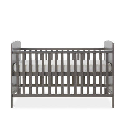 Bambinista-OBABY-Home-OBABY Grace Cot Bed & Fibre Mattress - Taupe Grey