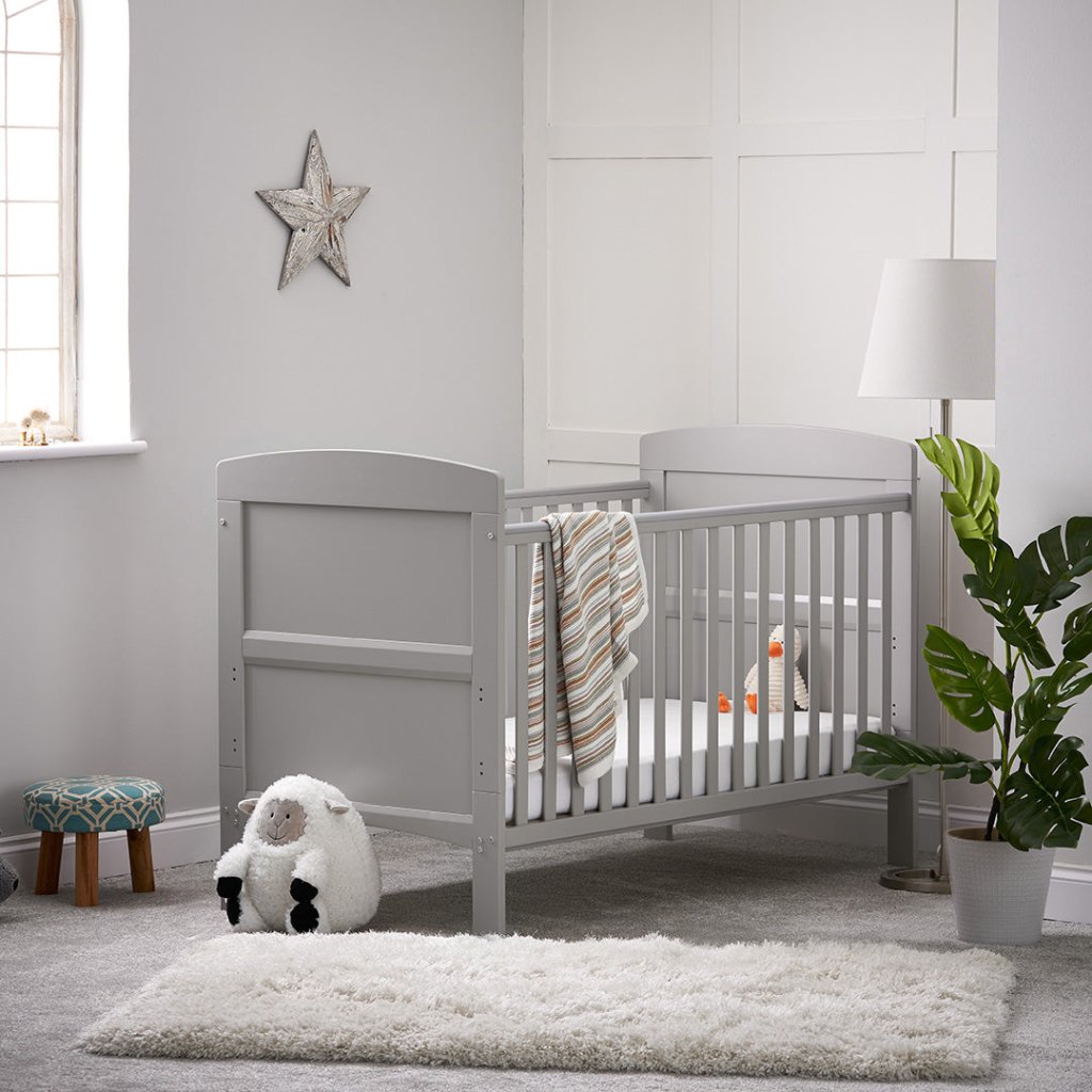 Bambinista-OBABY-Home-OBABY Grace Cot Bed - Warm Grey