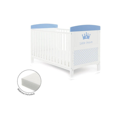 Bambinista-OBABY-Home-OBABY Grace Inspire Cot Bed & Fibre Mattress Little Prince