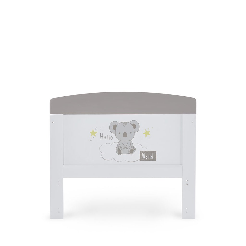 Bambinista-OBABY-Home-OBABY Grace Inspire Cot Bed Hello World Koala - Grey