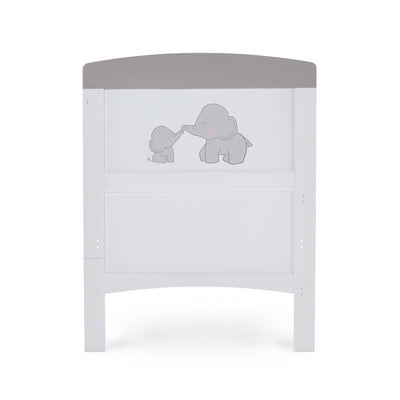 Bambinista-OBABY-Home-OBABY Grace Inspire Cot Bed Me & Mini Me Elephants - Grey