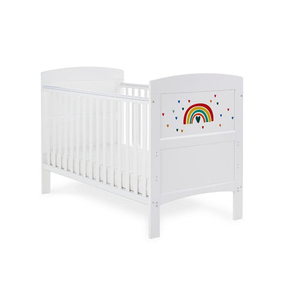 Bambinista-OBABY-Home-OBABY Grace Inspire Cot Bed Rainbow - Multicolour