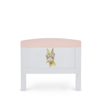 Bambinista-Obaby-Home-OBABY Grace Inspire Cot Bed Water Colour Rabbit - Pink