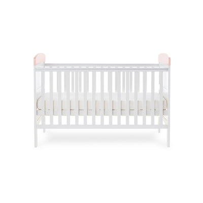 Bambinista-Obaby-Home-OBABY Grace Inspire Cot Bed Water Colour Rabbit - Pink