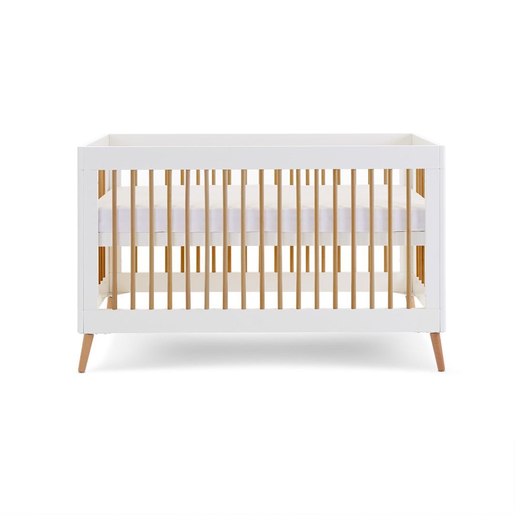Bambinista-OBABY-Home-OBABY Maya Cot Bed - White with Natural