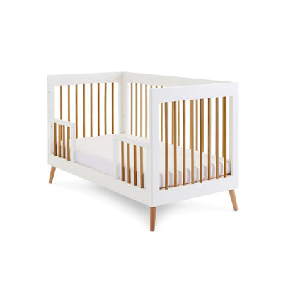 Bambinista-OBABY-Home-OBABY Maya Cot Bed - White with Natural