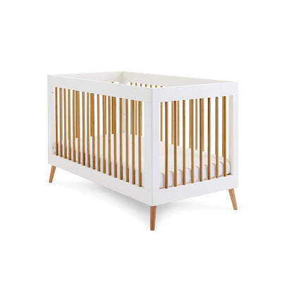 Bambinista-OBABY-Home-OBABY Maya Cot Bed - White with Natural