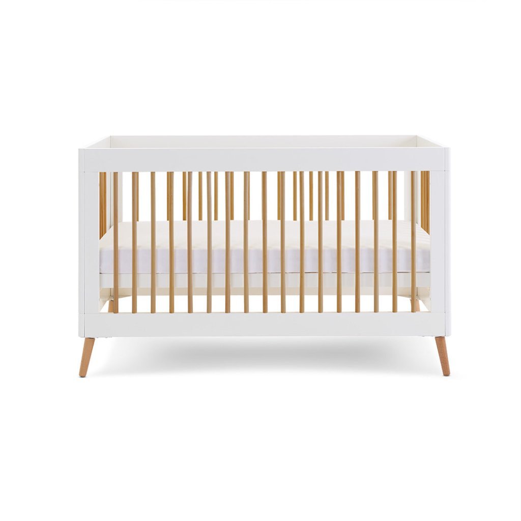 Bambinista-OBABY-Home-OBABY Maya Cot Bed - White with Natural