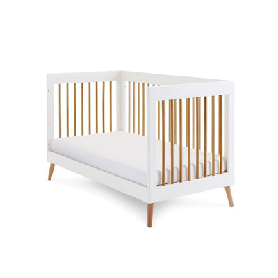 Bambinista-OBABY-Home-OBABY Maya Cot Bed - White with Natural