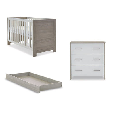 Bambinista-OBABY-Home-OBABY Nika 2 Piece Room Set & Underdrawer - Grey Wash & White