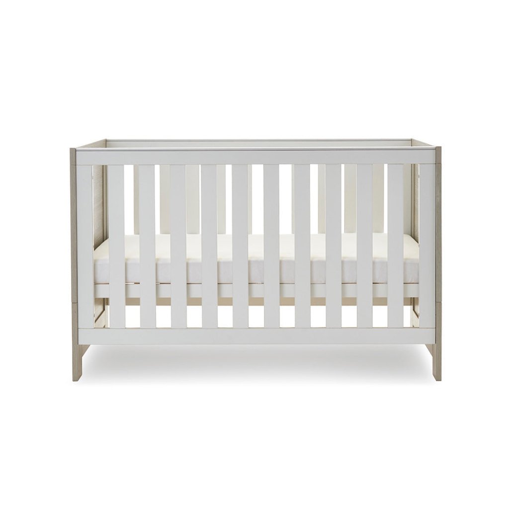 Bambinista-OBABY-Home-OBABY Nika Cot Bed - Grey Wash & White