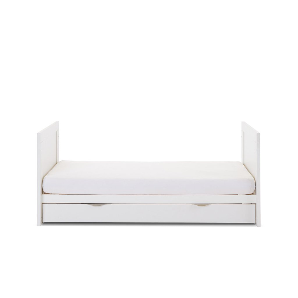 Bambinista-OBABY-Home-OBABY Nika Cot Bed & Under Drawer - White Wash