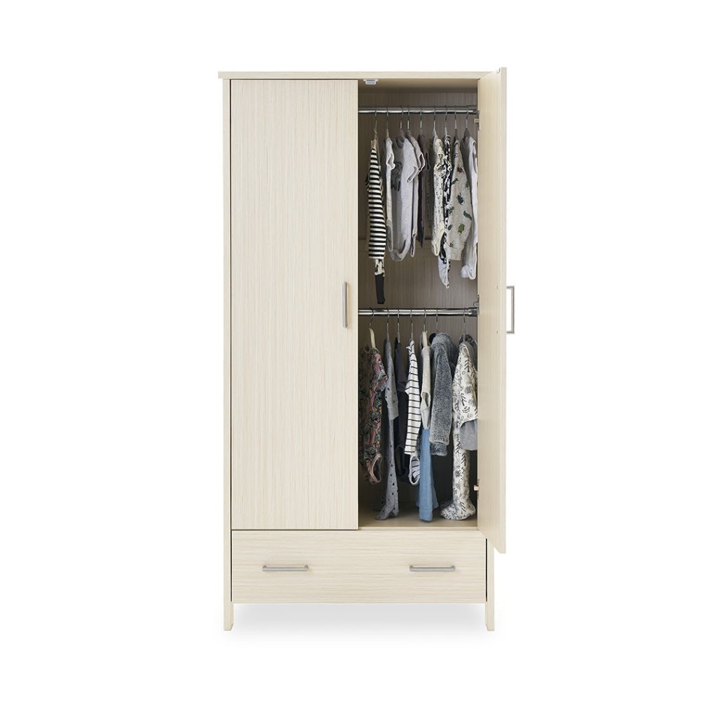 Bambinista-OBABY-Home-OBABY Nika Double Wardrobe - Oatmeal