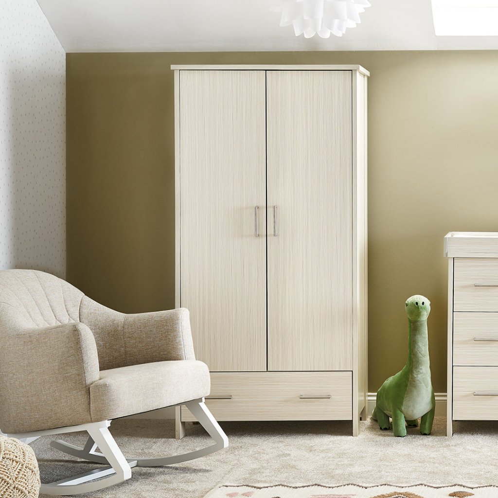 Bambinista-OBABY-Home-OBABY Nika Double Wardrobe - Oatmeal