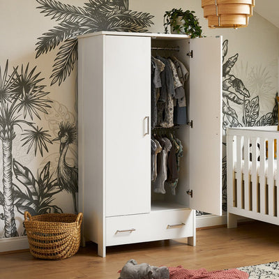 Bambinista-OBABY-Home-OBABY Nika Double Wardrobe - White Wash