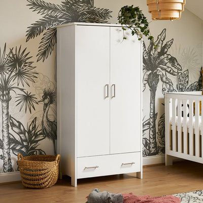 Bambinista-OBABY-Home-OBABY Nika Double Wardrobe - White Wash