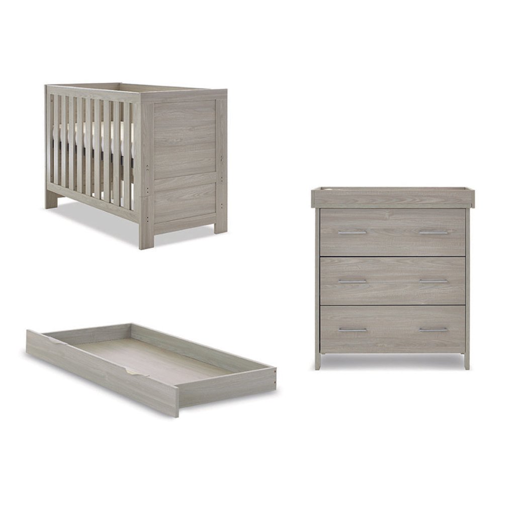 Bambinista-OBABY-Home-OBABY Nika Mini 2 Piece Room Set & Underdrawer - Grey Wash