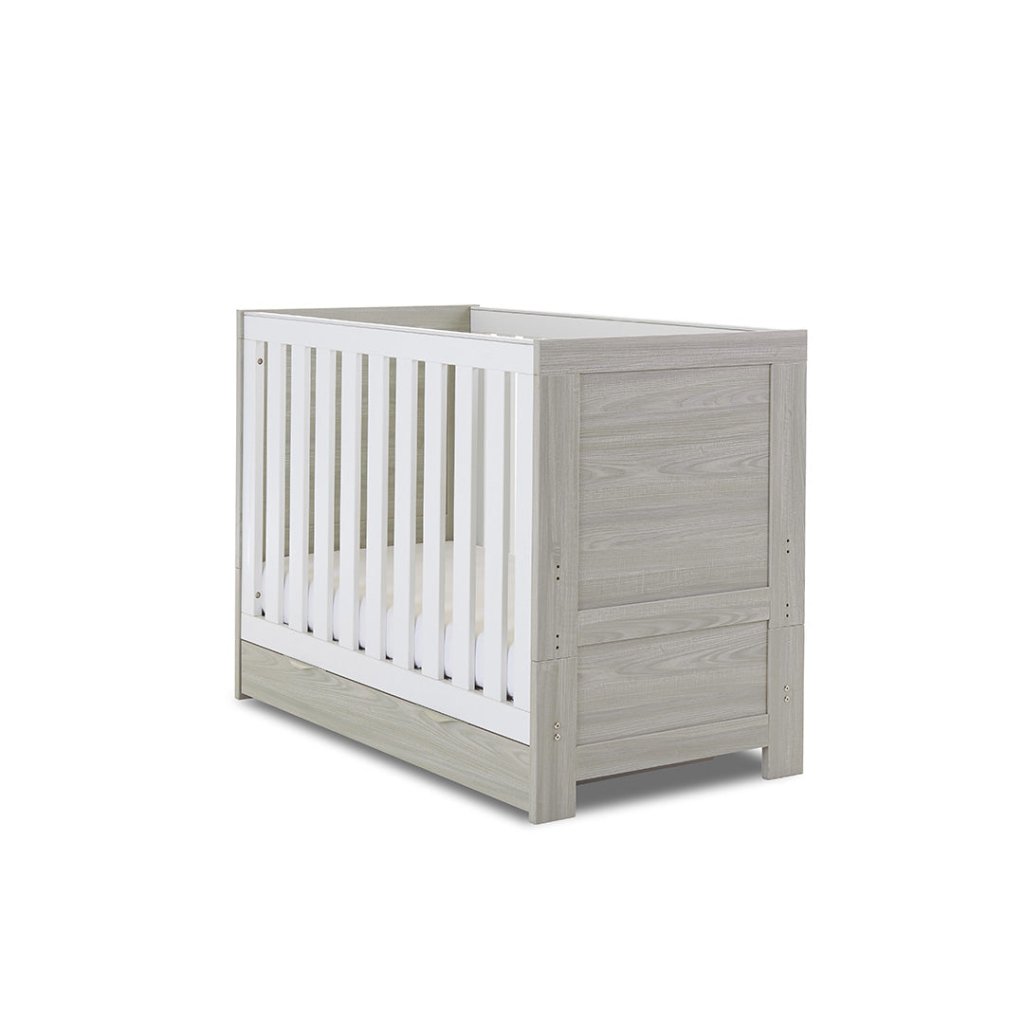 Bambinista-OBABY-Home-OBABY Nika Mini 2 Piece Room Set & Underdrawer - Grey Wash & White